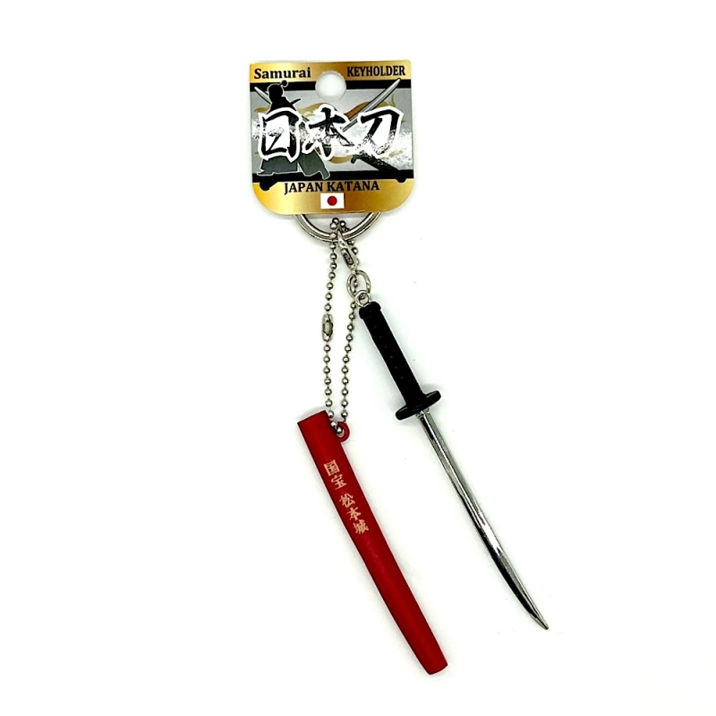 松本城 刀型キーホルダー赤